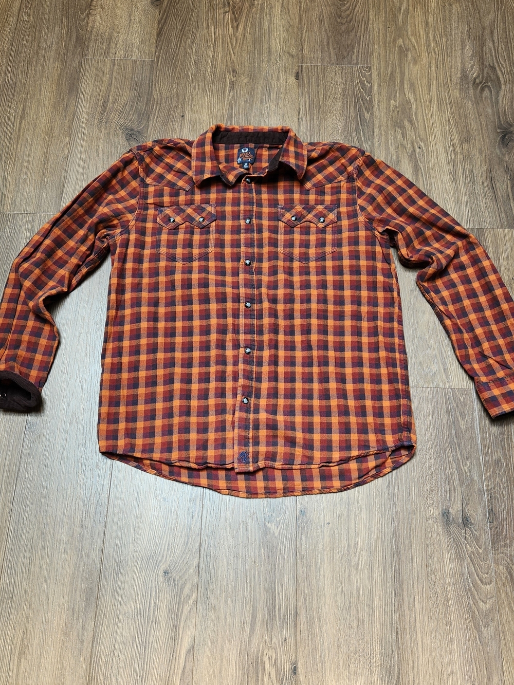 Moonshine Spirit Brad Paisley Western Flannel Shirt Pearl Snap Men's Size Medium